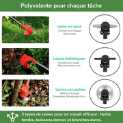 - ShufPro D80™ — Débroussailleuse sans fil 3-en-1 - ShufPro™